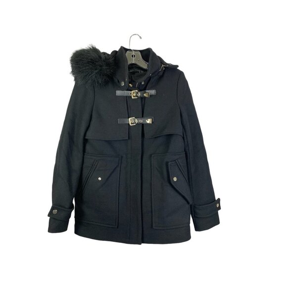 Zara Jackets & Blazers - Zara Women’s Black Hooded Coat
